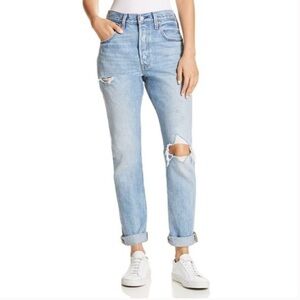 Levi’s | Women's Light Blue Distressed Premium Skinny 501 Buttonfly Jeans, sz 25